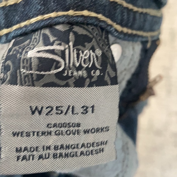 Silver jeans with lace and jean inside the tears - Picture 3 of 3